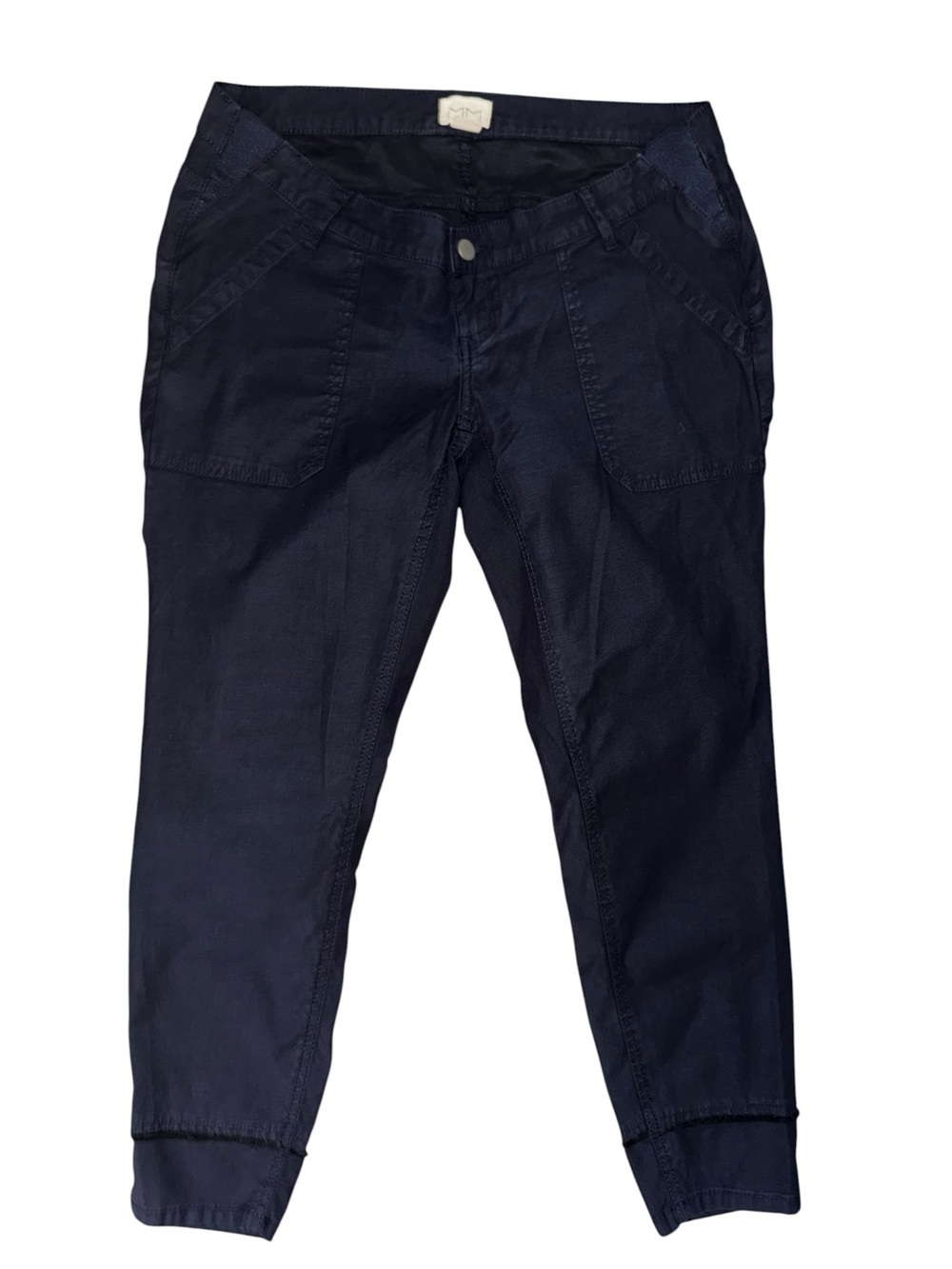 MM Mimi Maternity Navy Cargo Jogger Pants Stretch Pull On Women’s Medium M